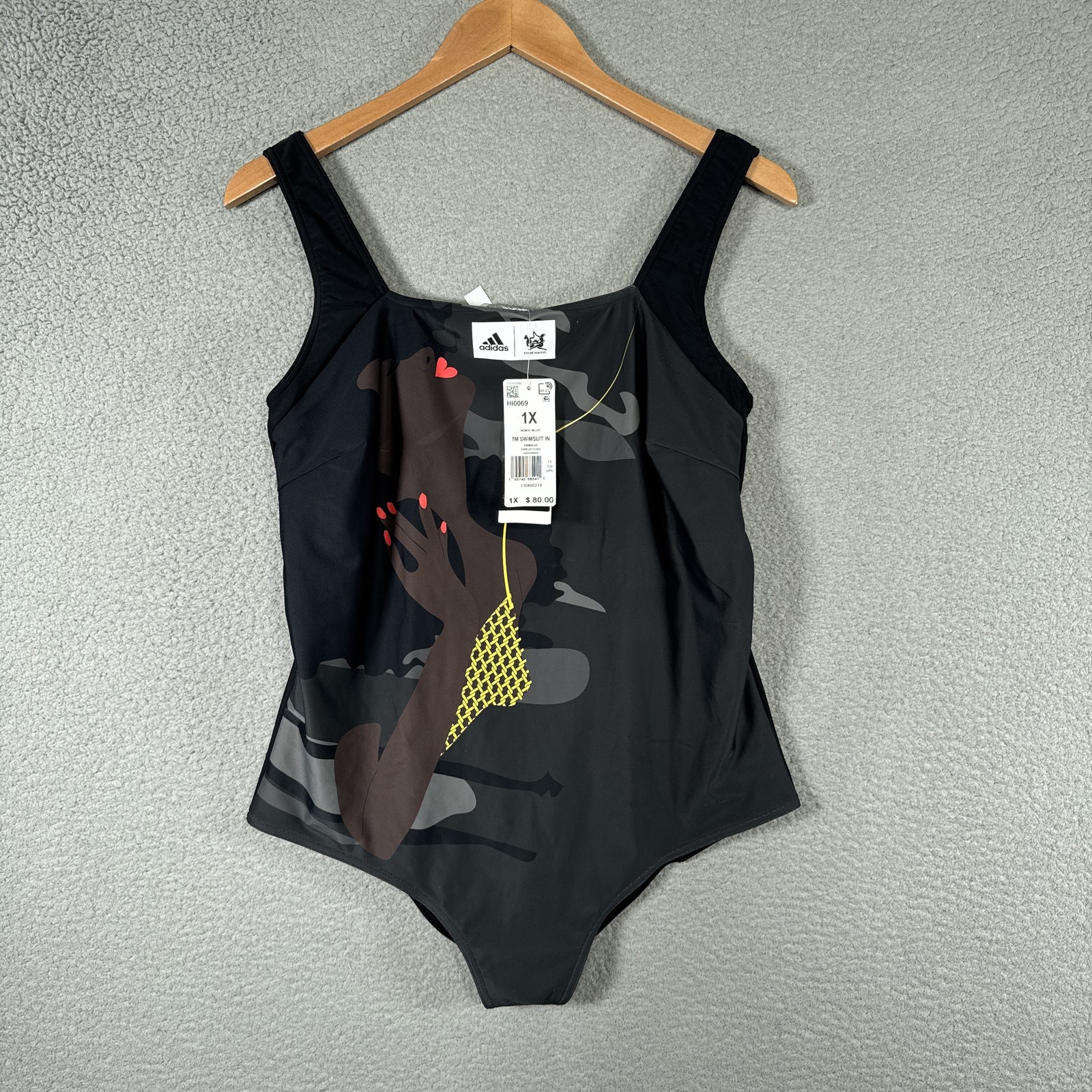Adidas Thebe Magugu Swimsuit Womens 1X One Piece EcoNyl Graphic READ
