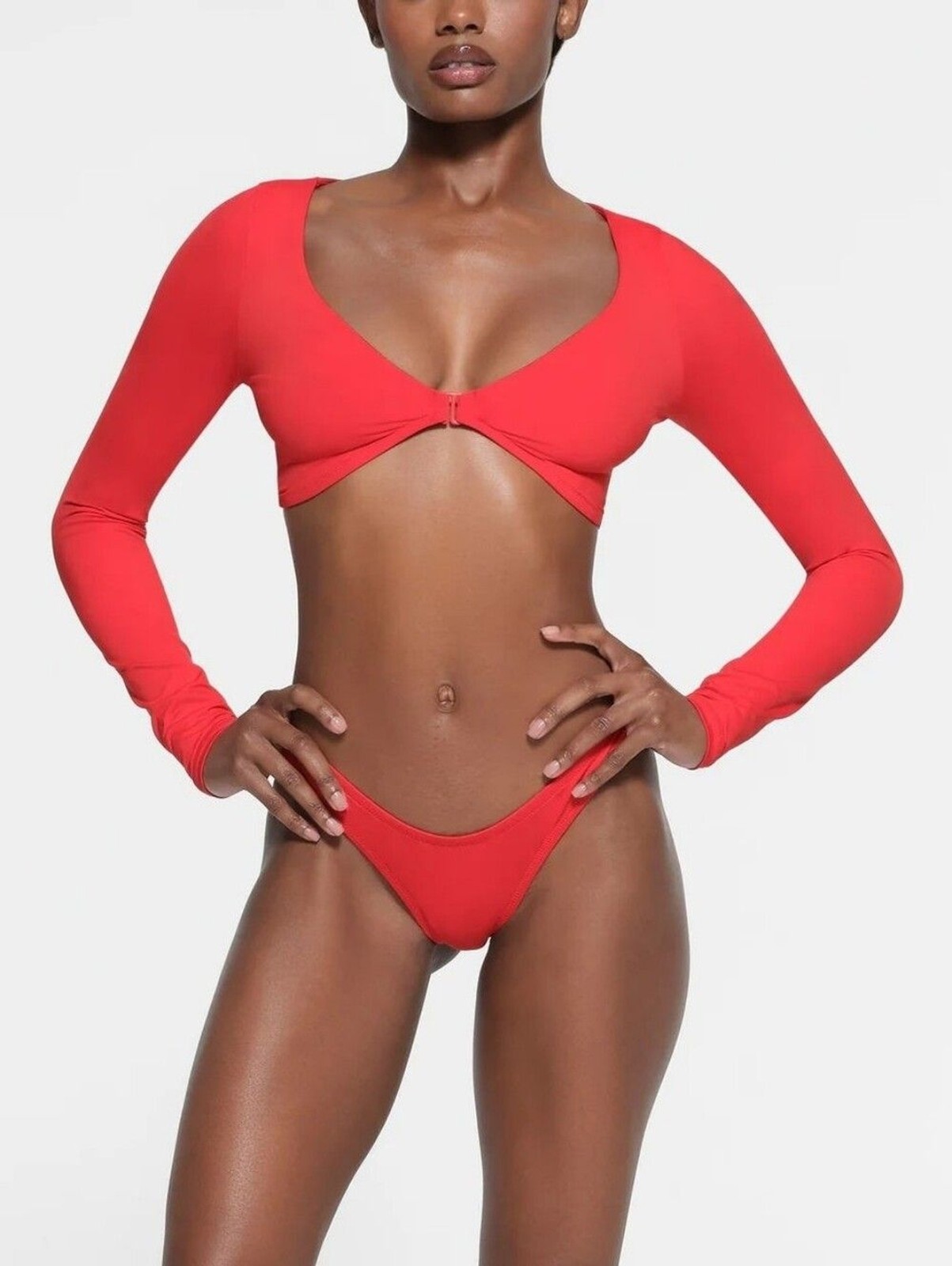 SKIMS Recycled Swim Long Sleeve Shrug In M Bottoms Are Small (Different Sizes)