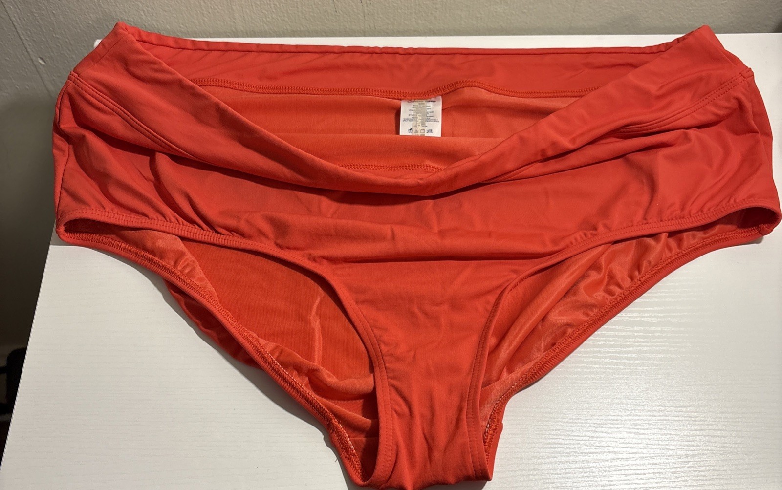 Lands End Bikini Swimsuit Bottoms Plus Size 24W Papaya Orange Control Top NEW