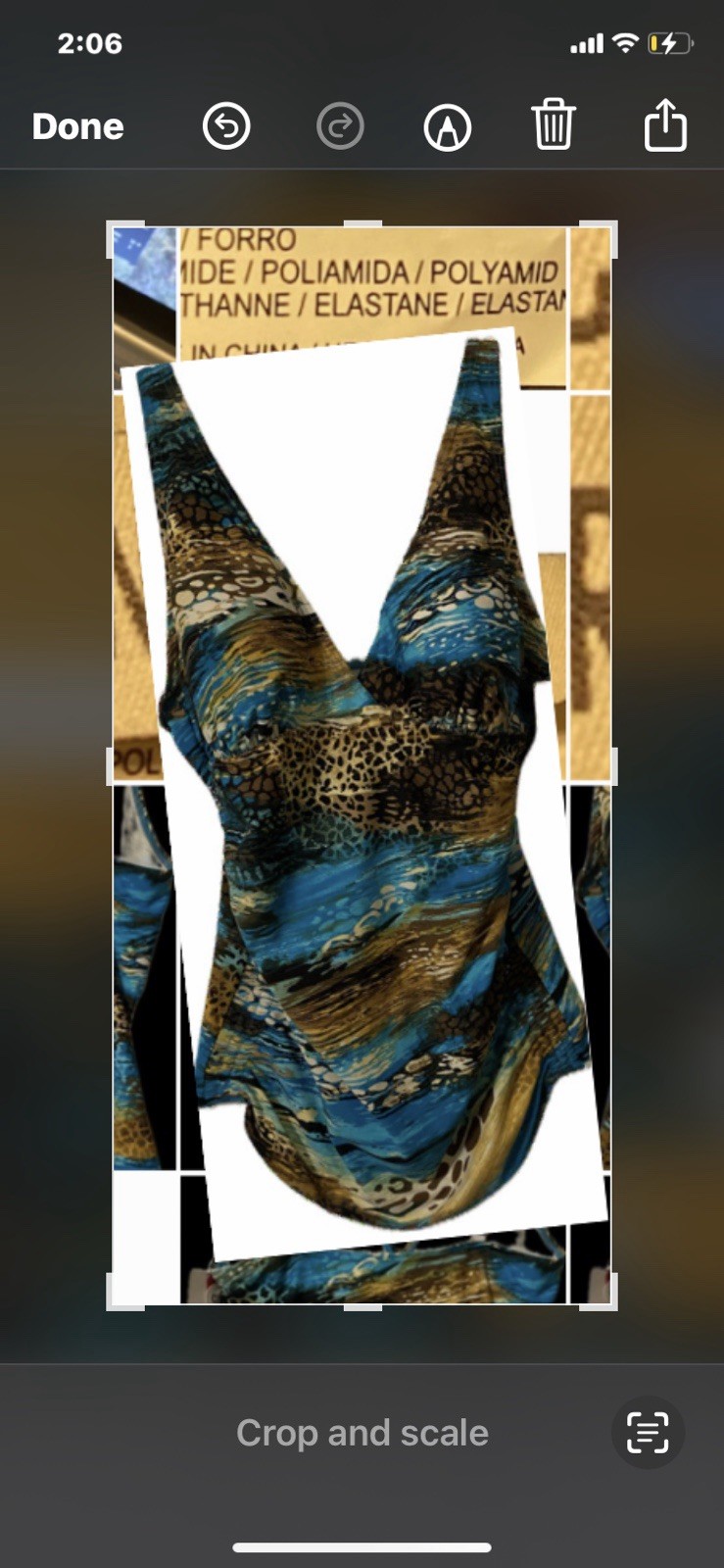 Christina NEW Swimdress Turquoise Leopard Women’s 12 C/D One Piece Tankini NWT