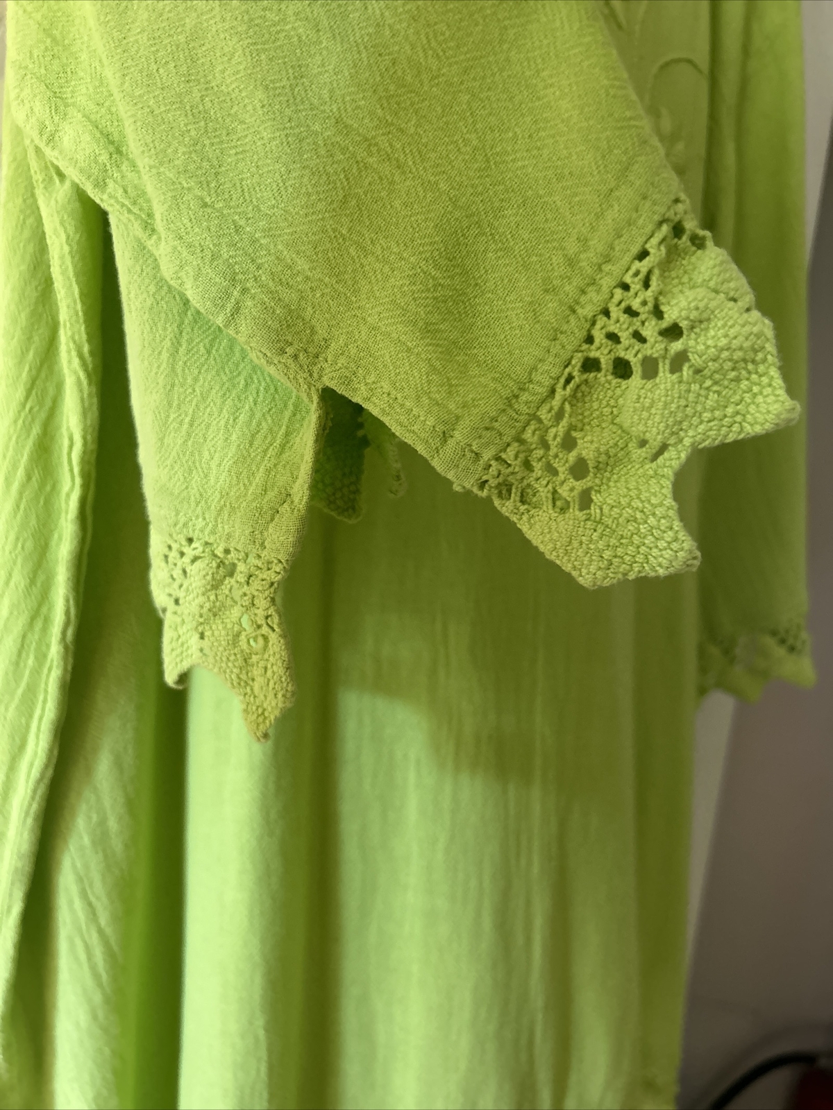 Gauze Like Cotton Top 1-2X US Plus Manta Del Lago Mexico XG Green