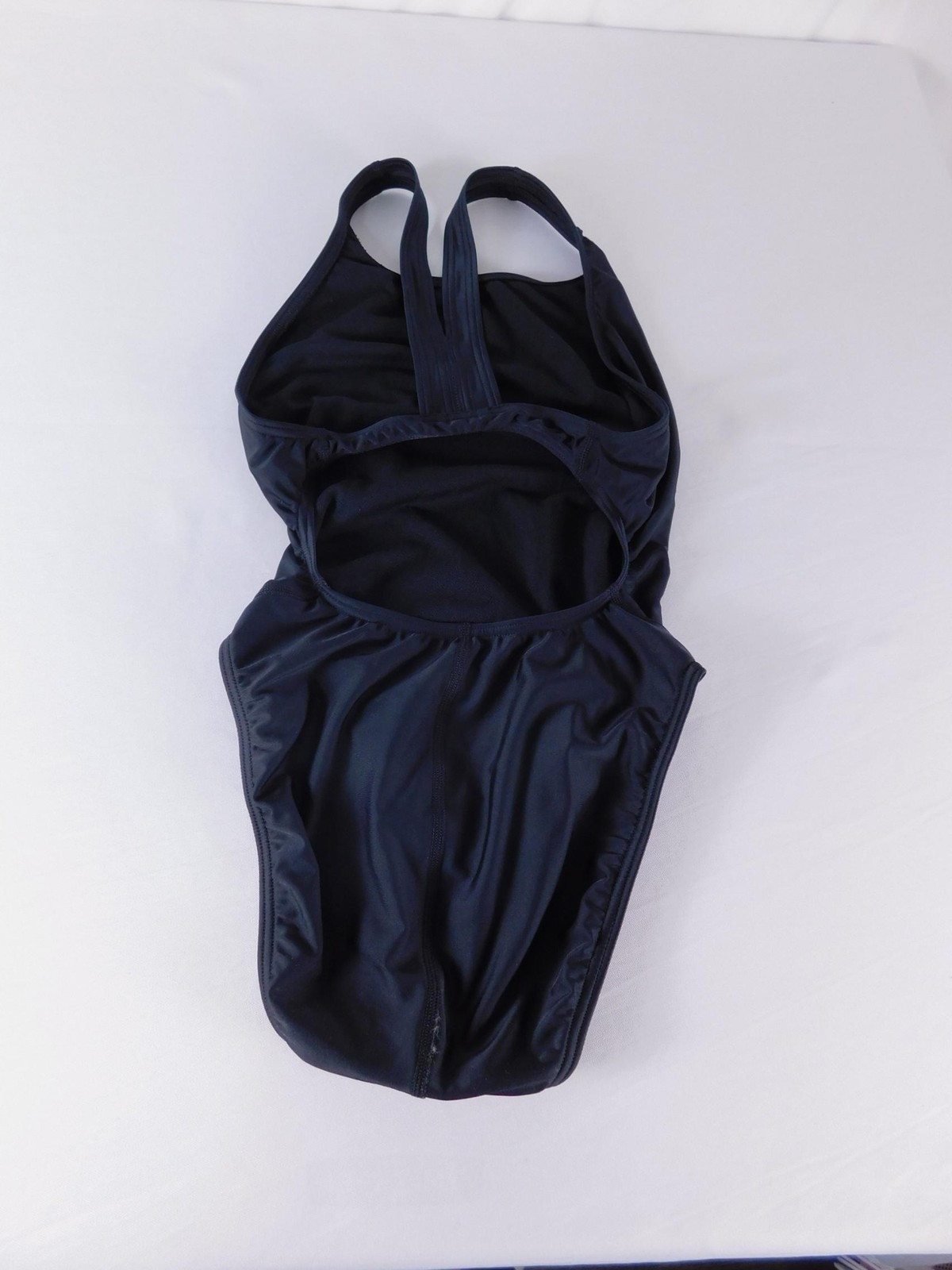 Speedo Swimsuit Womens 8/34 Black Pro LT Racerback One Piece Athletic Lined