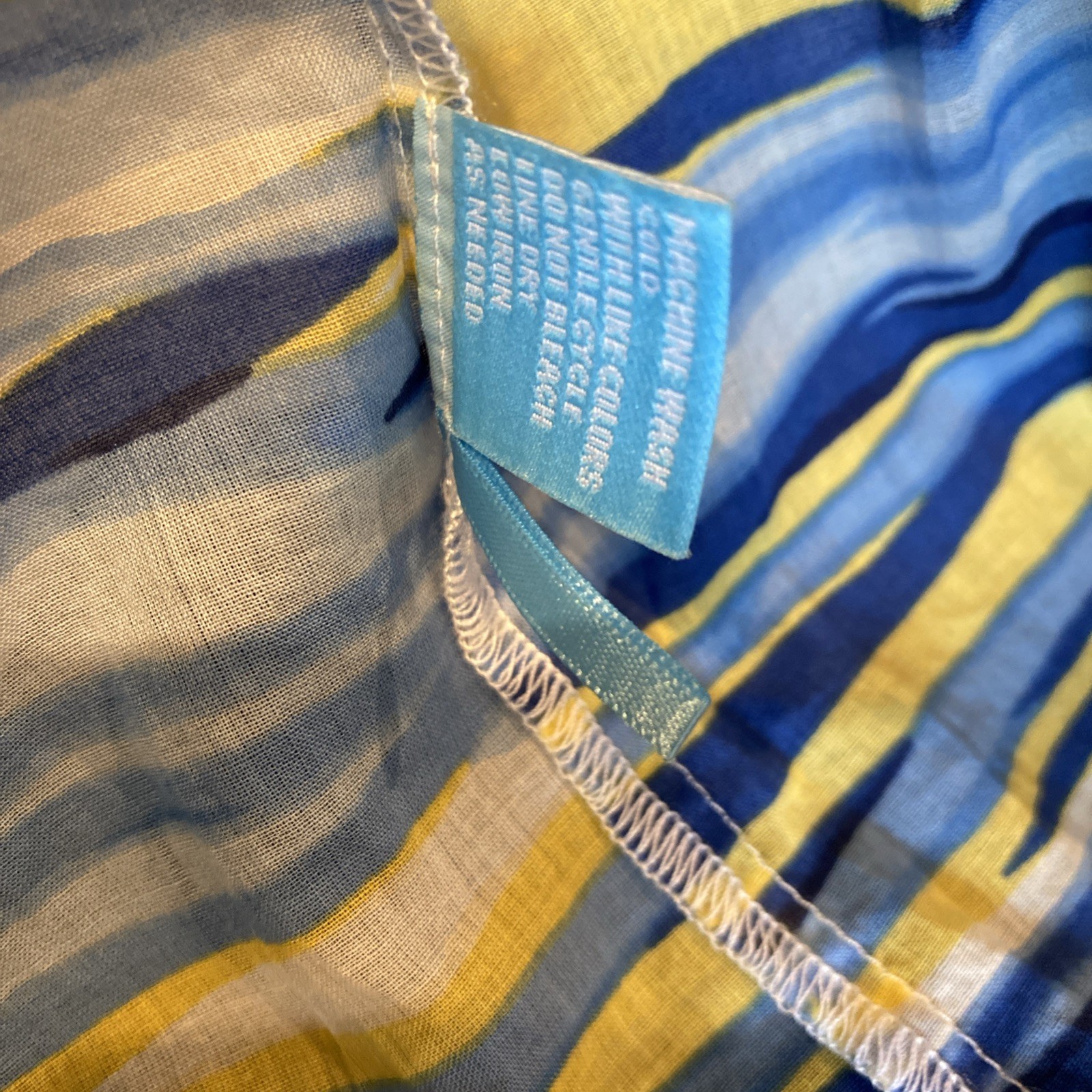 J MLAUGHLIN KIRA COVER UP SIZE MEDIUM SUNSET BLUE YELLOW WHITE RTO 158.00