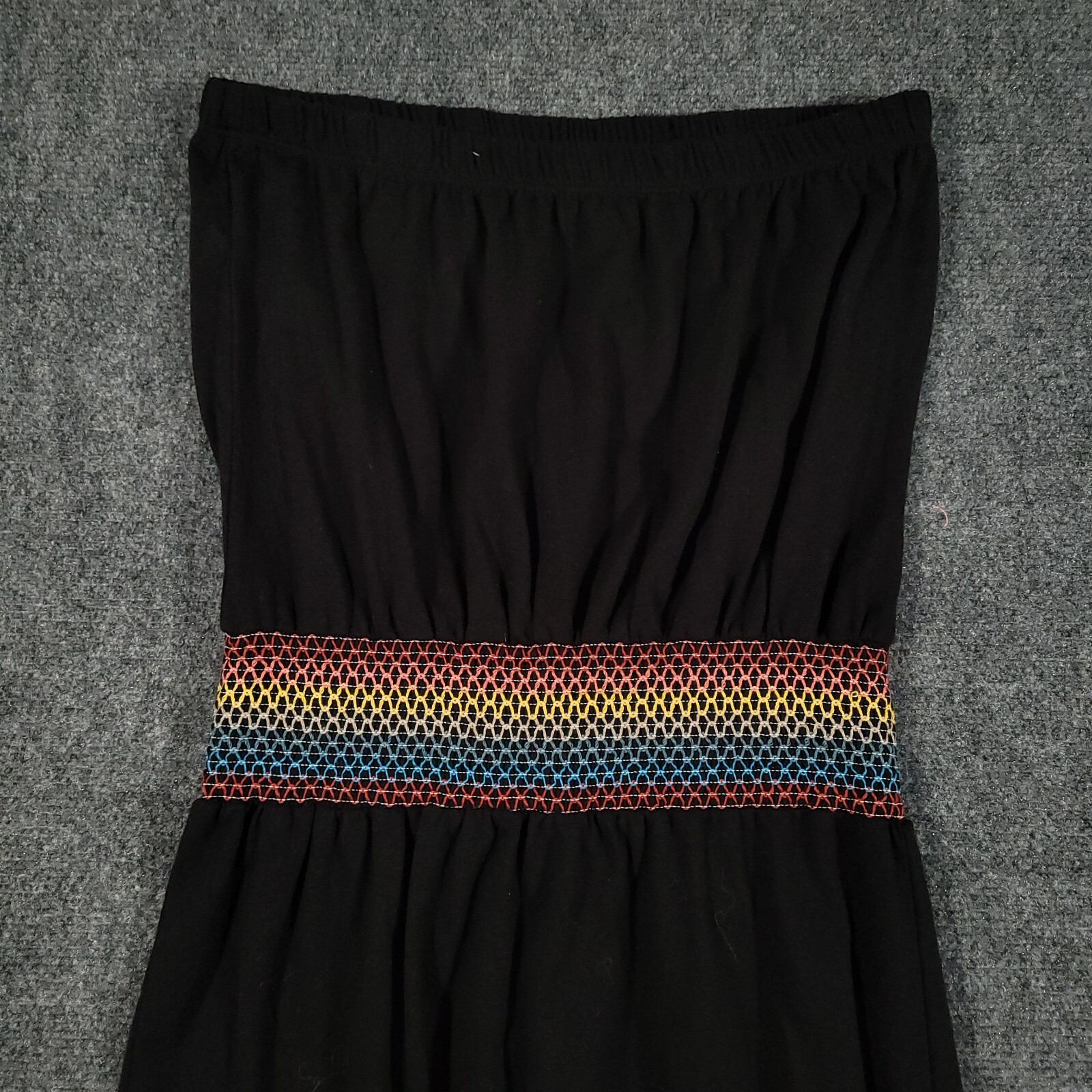 Soluna Swim Sunset Smocked Beach Cover Up Maxi Dress Women’s Small Smoke NEW