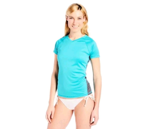KANU SURF Swim Tee Women’s Size {Large} Lagoon/Style 9199/ UPF 50+