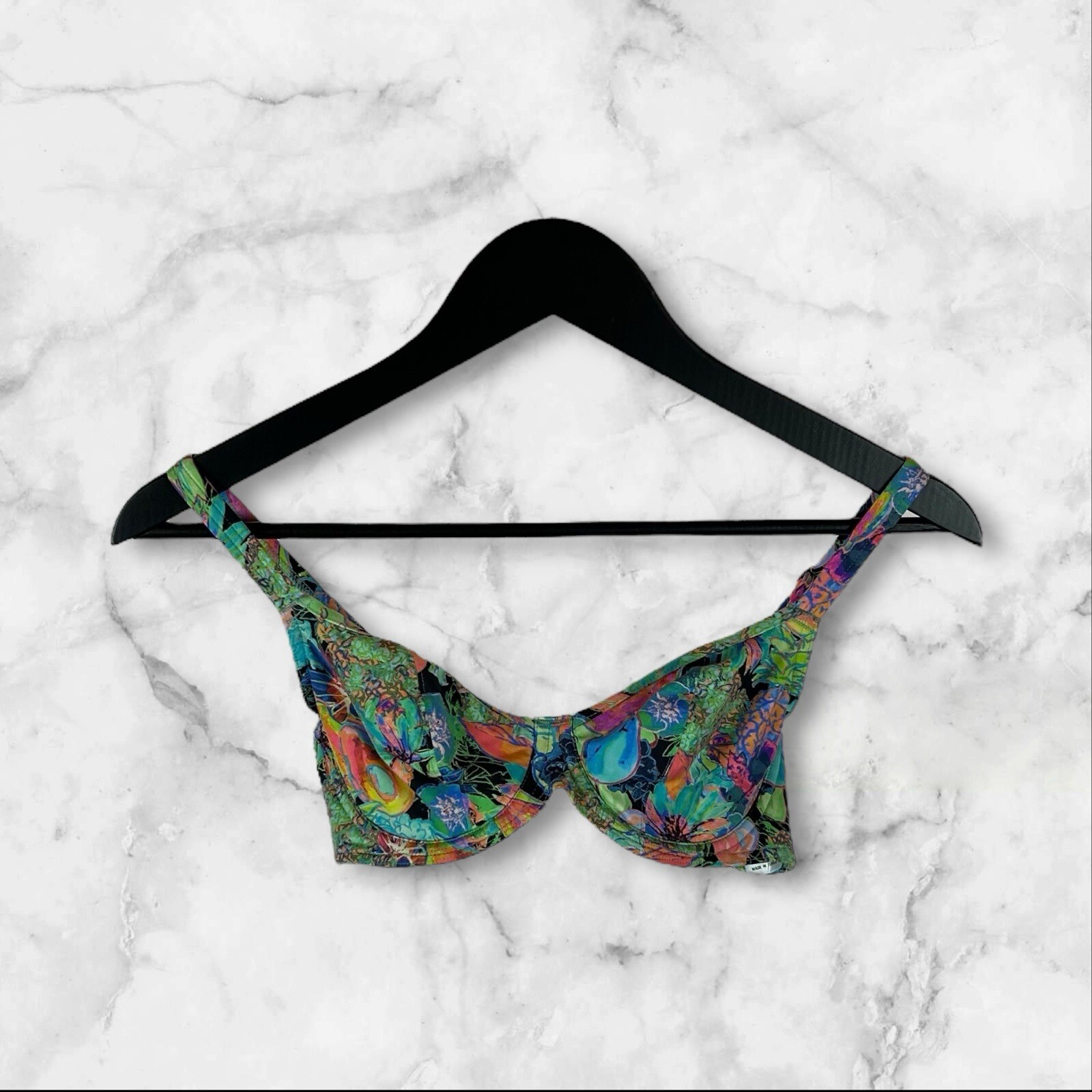 Freya Bra Island Girl Plunge Underwired Bikini Top Multi UK 30D