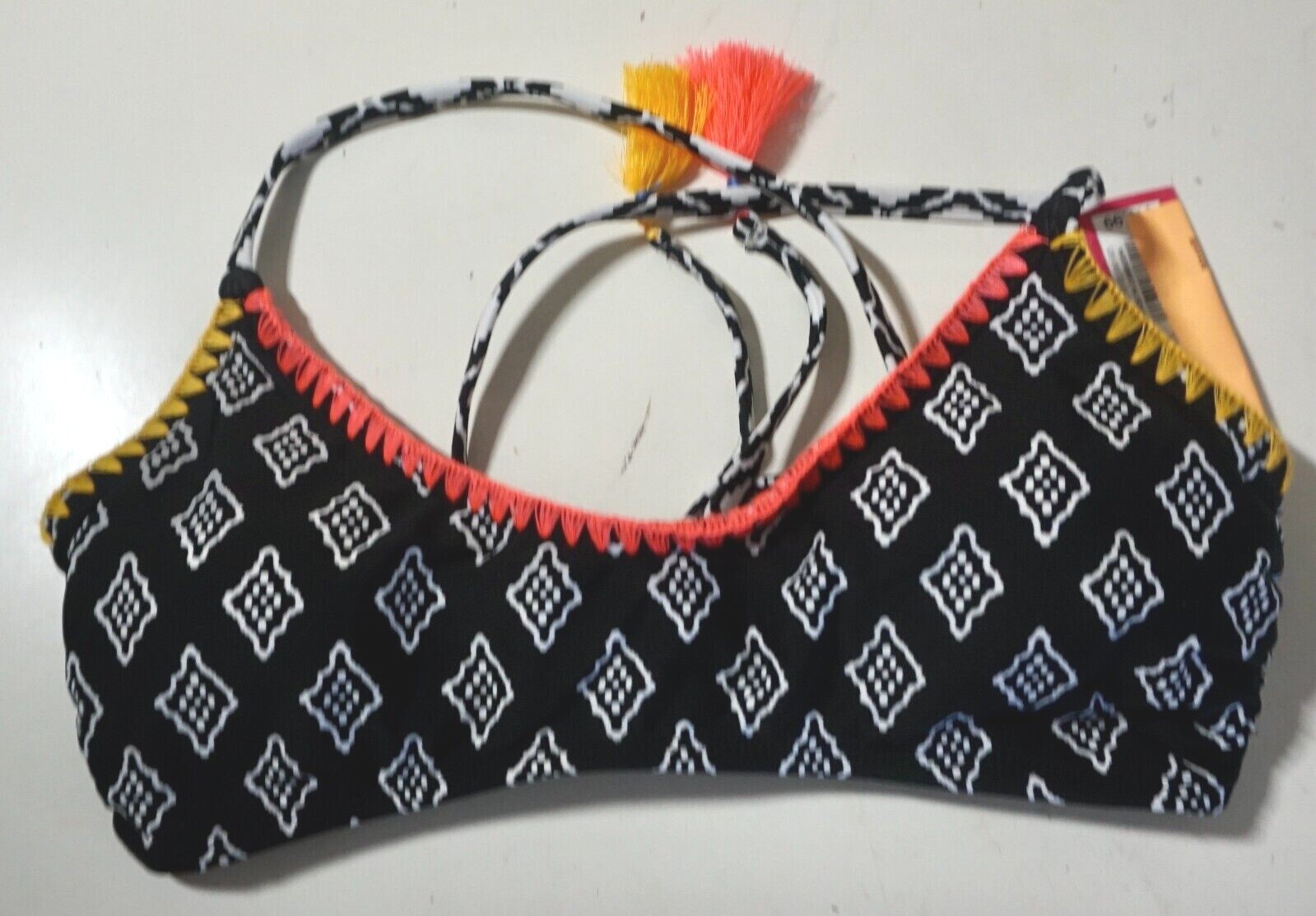 XHILARATION WOMEN’S EMBROIDERED BRALETTE TOP BLACK & WHITE VARIOUS SIZES NWT!!!