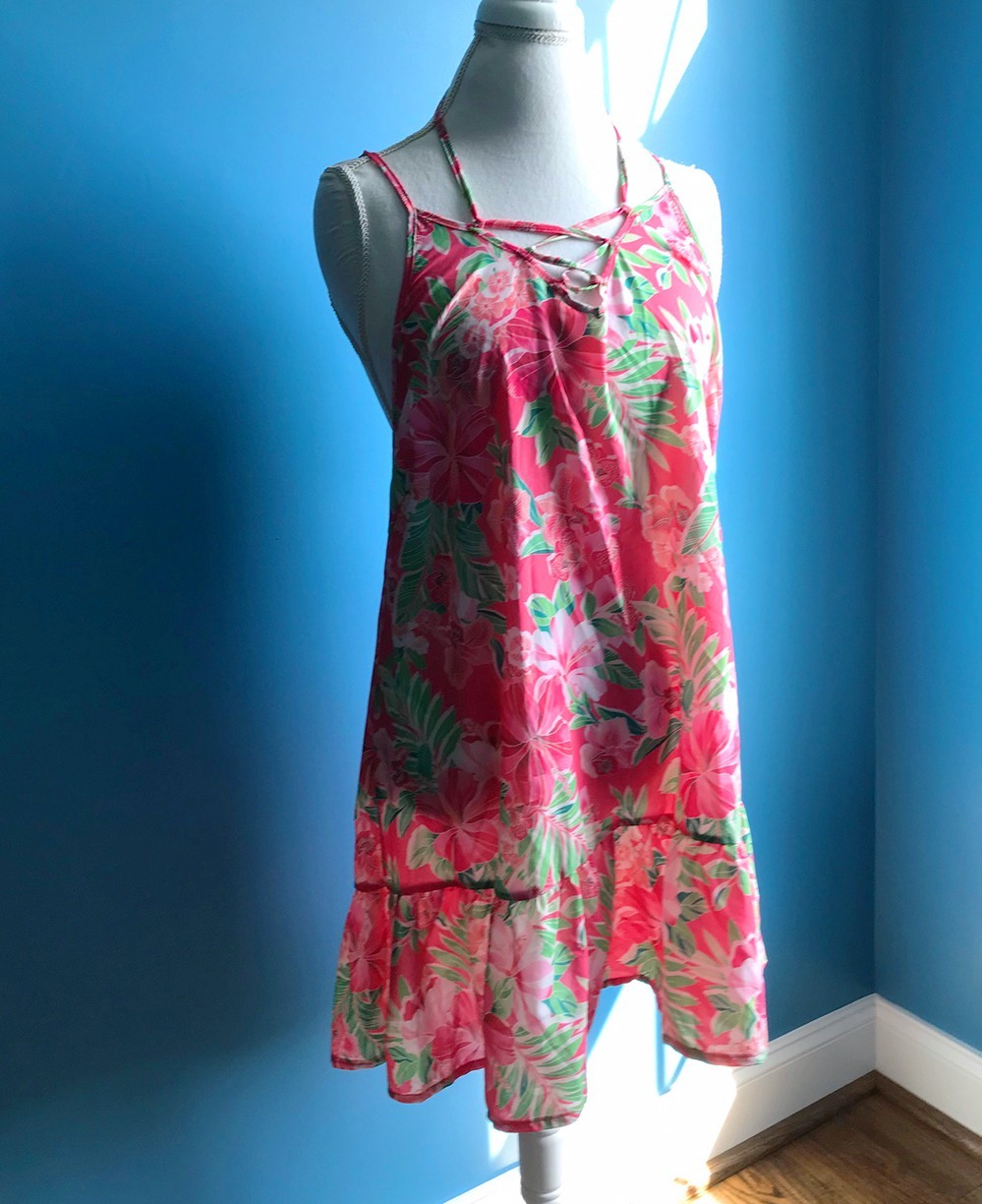 Sunsets Floral Tropical Honolulu Riviera Dress Cover-Up NEW Size XL MSRP: $72.00