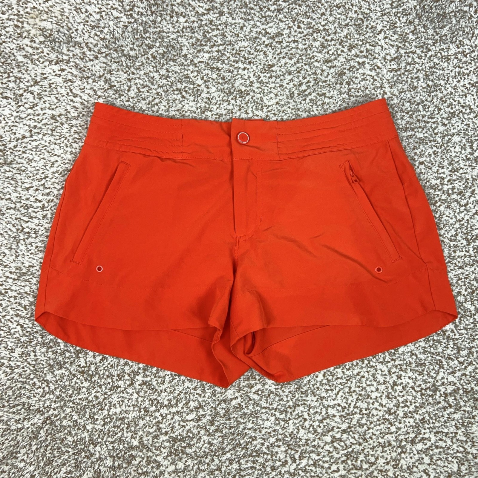 Athleta Shorts Womens 6 Orange Quick Dry Hudson Boardshort Beach Swimming Basic