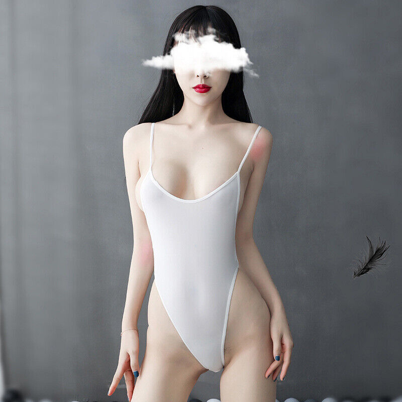 Swimsuit Sexy Lingerie Sleepwear Leotard Bodysuit See-through High Cut Babydoll