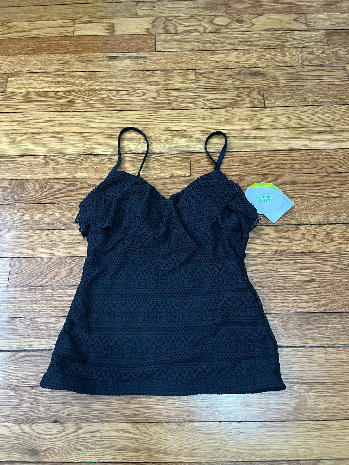 Croft & Barrow Black Tankini Tank Top Women’s Size 6 Swimsuit NWT $40