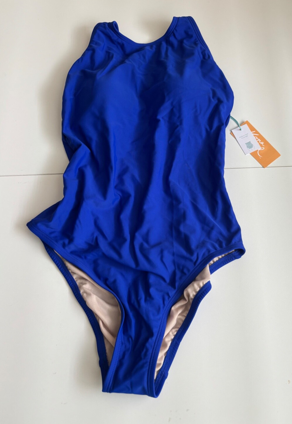 Kona Sol Womens Swimsuit One Piece Cobalt Blue Medium seat coverage-S (4-6) NWT