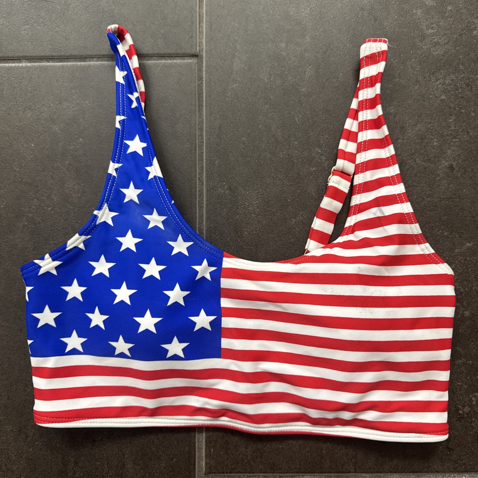 Xhilaration Flag Stars and Stripes Bikini Top Size XS