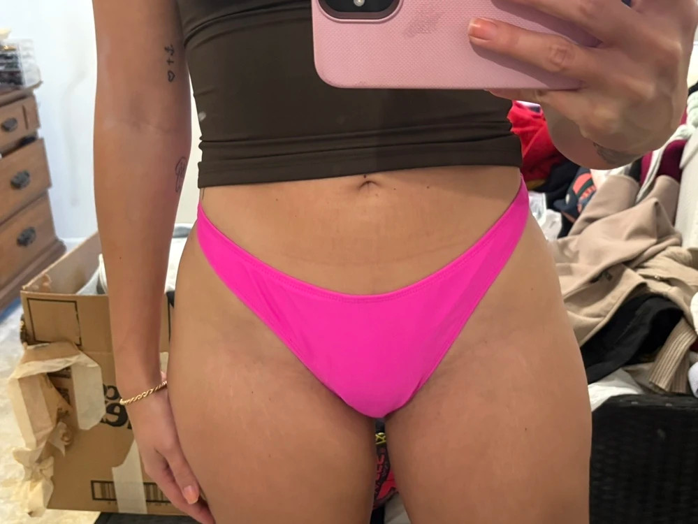 Women’s Black White Sexy Cute Swim Swimwear Cheeky Thong Bikini Bottoms