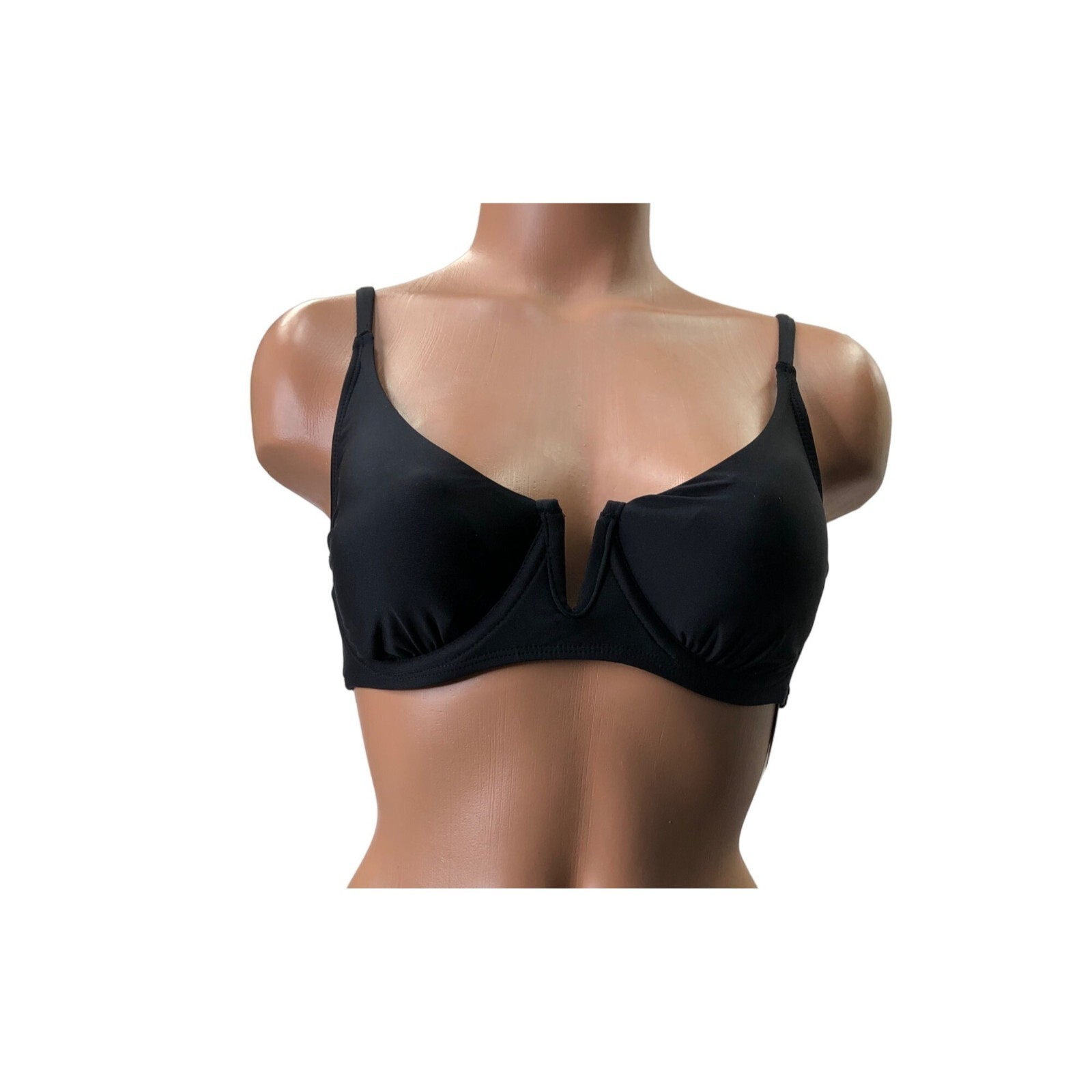 Anne Cole Limited Edition black Swim V-WIRE TOP XXL NWT