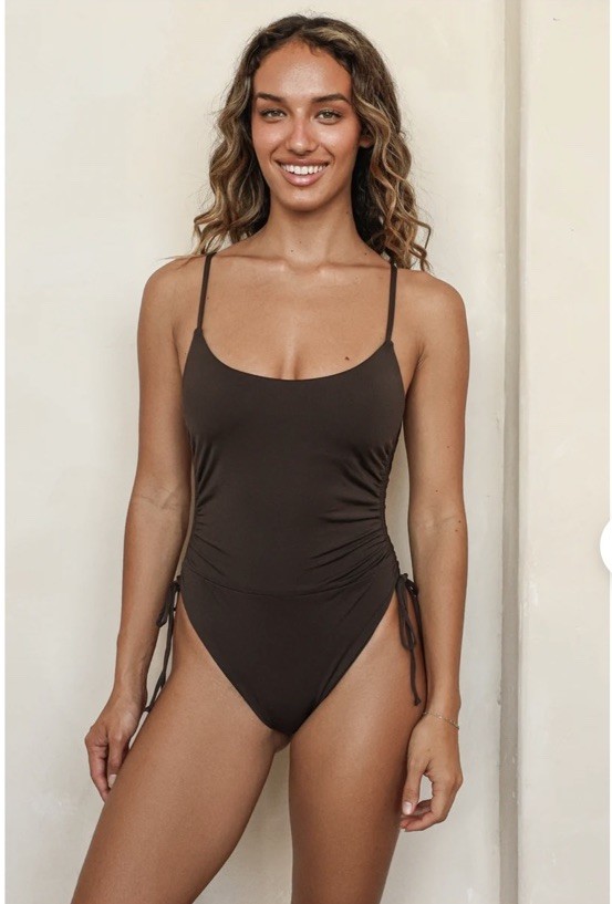 dippin daisys Swell One Piece Bathing Suit in Turkish Coffee NWT