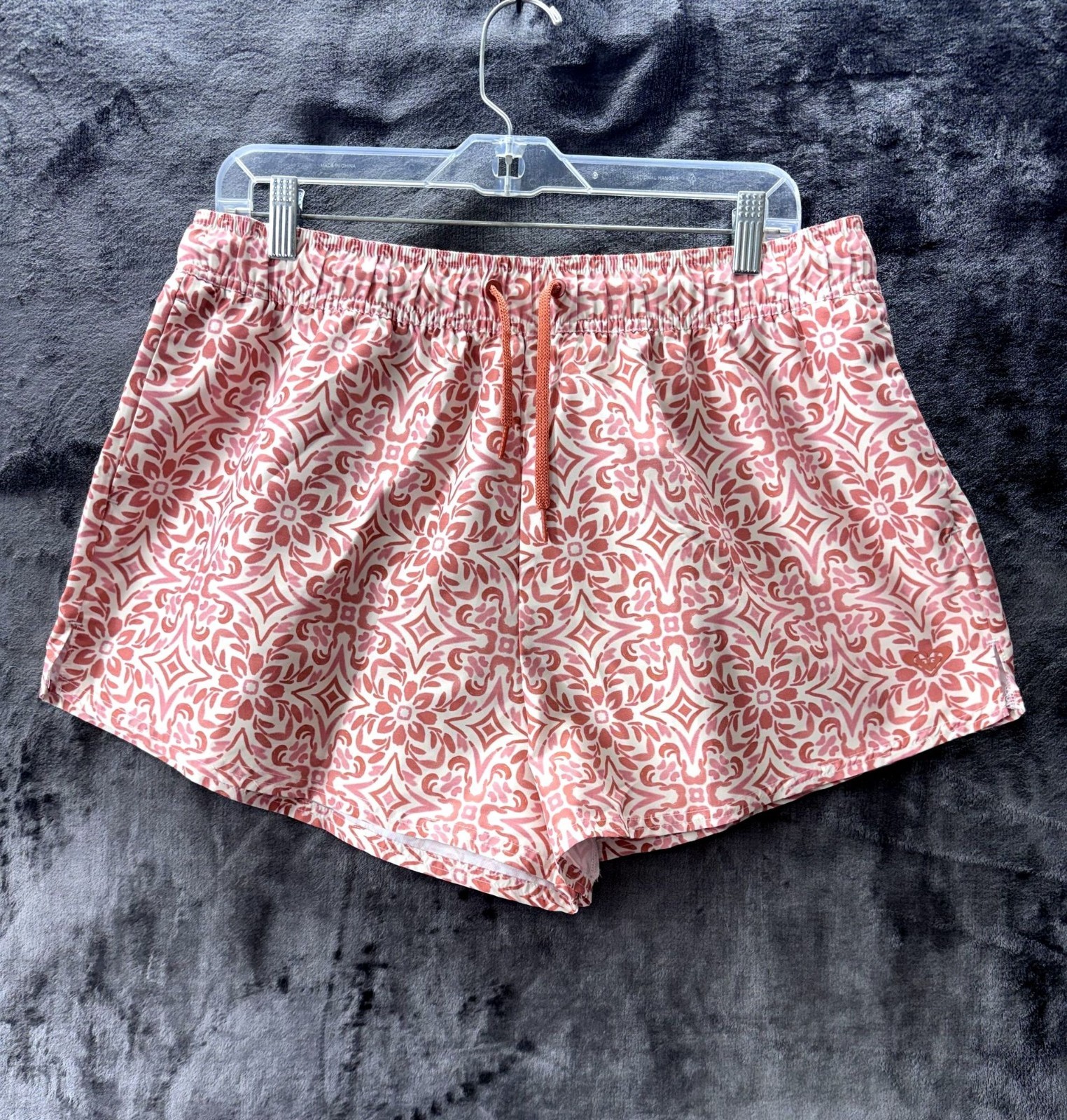 Roxy Women’s XL Drawstring Surf Swim Board Beach Athletic Shorts Mauve Pink