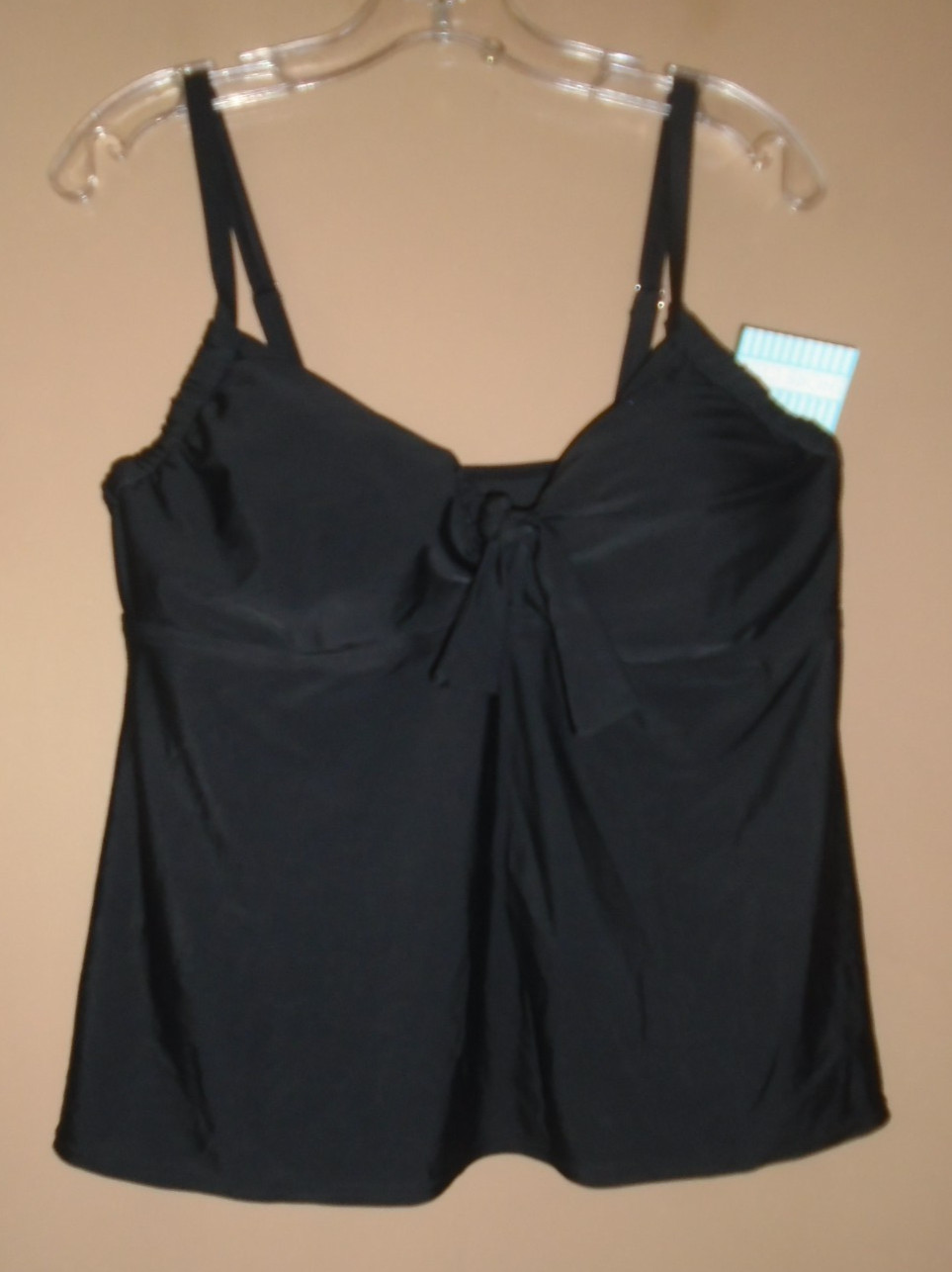 Swimsuits For All Shore Club Women’s Black Underwire Tankini Top Swimsuit 18 NWT