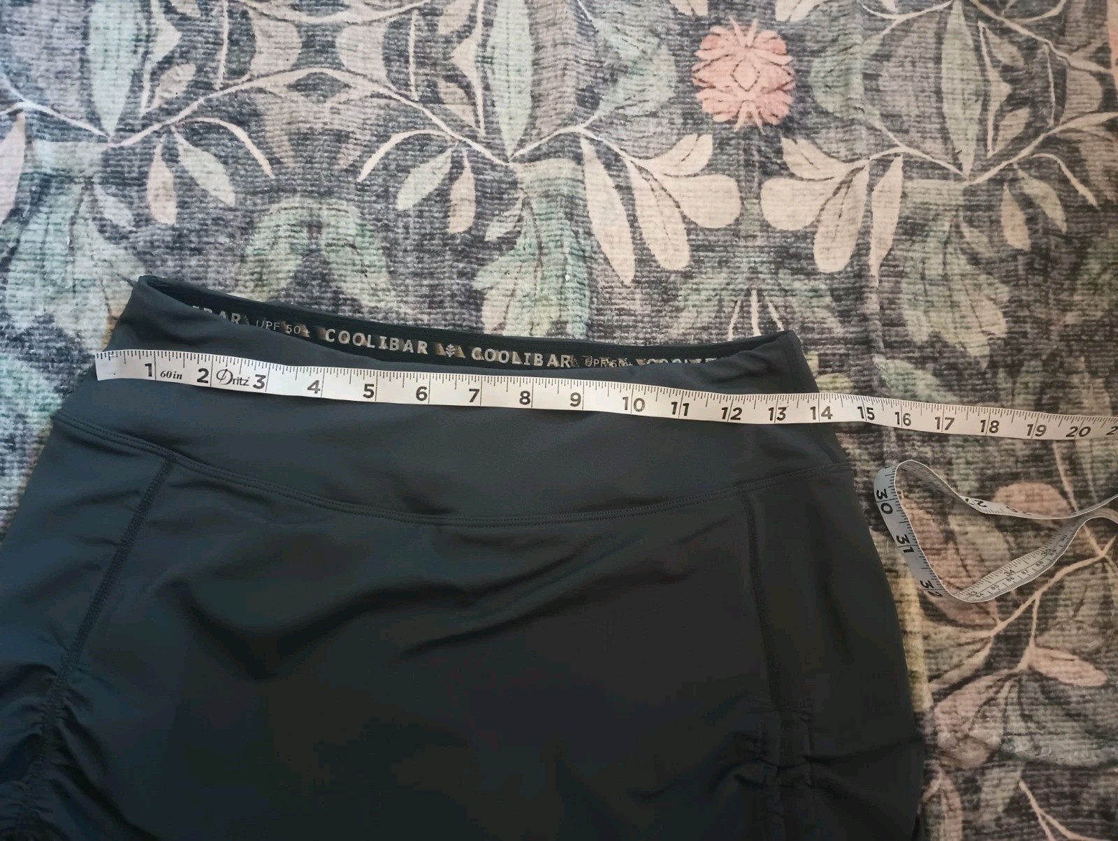 Coolibar UPF 50 Skirted Swim Shorts M Gray Skort Bike Short Outdoor Fitness