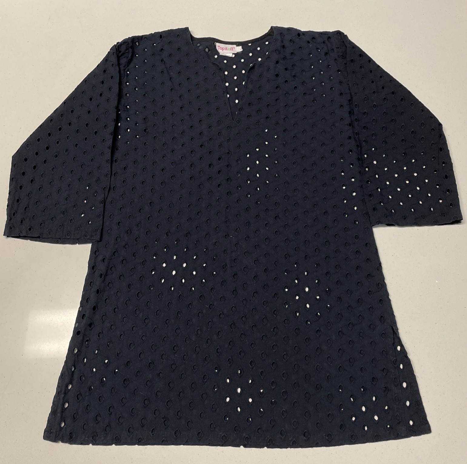 Top It Off Beach Cover Up – Women’s Small – Black – Eyelets
