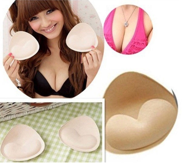 Strapless Bikini Insert Pad Bra Swimsuit Enhancer Removeable Push Up Padded