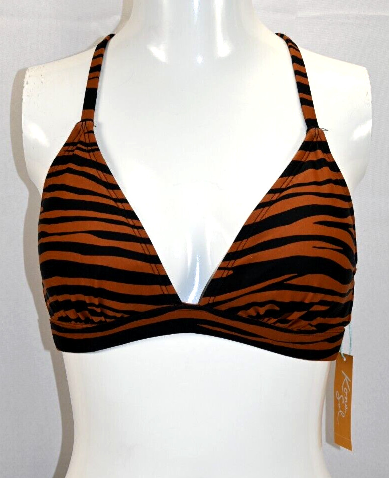 Kona Sol animal print bikini top NWT size S(4-6) RN#17730