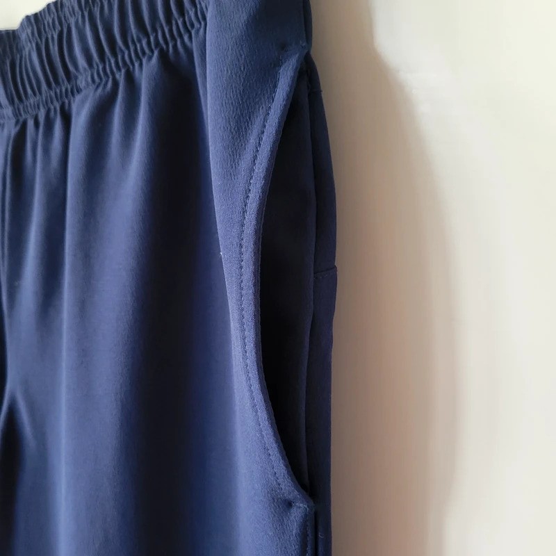 Speedo Pants Small Womens Navy Blue Pockets Loose Fit Drawstring Post Swimwear