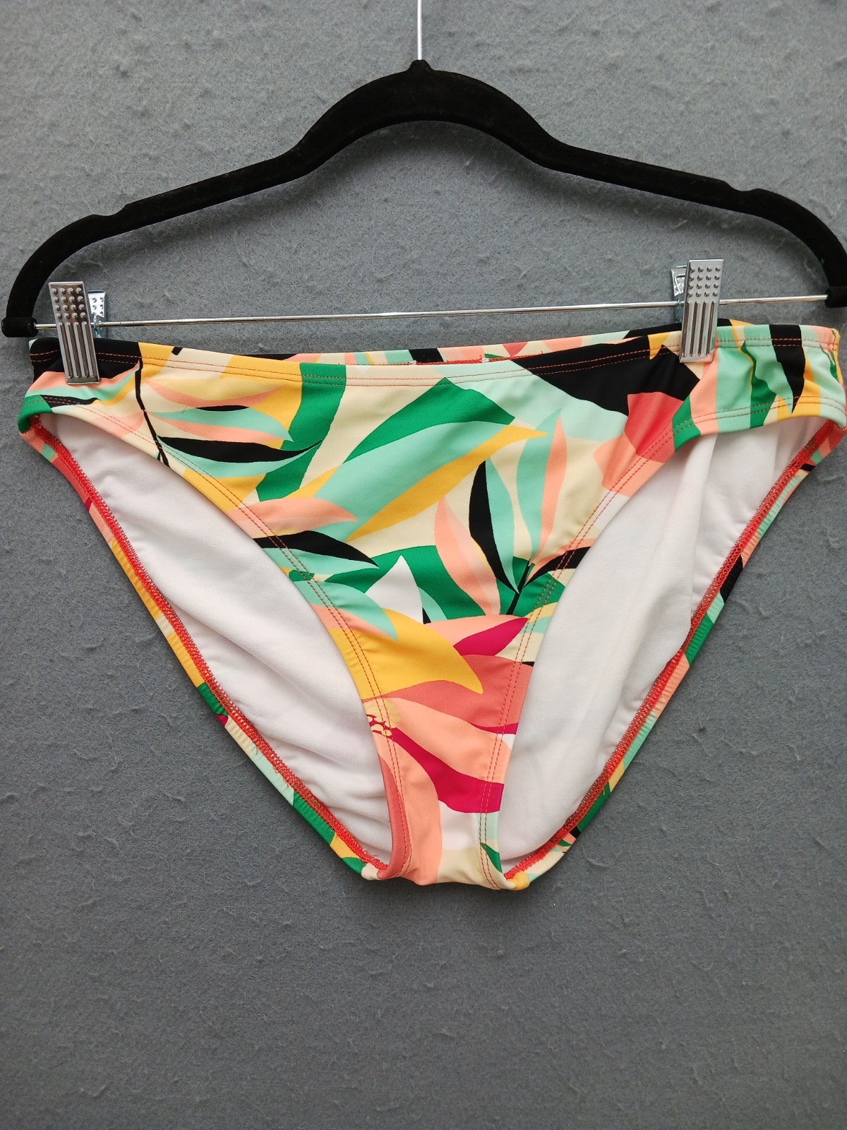 Mango Women Bikini Size L Multicolor Tropical Floral Abstract Print