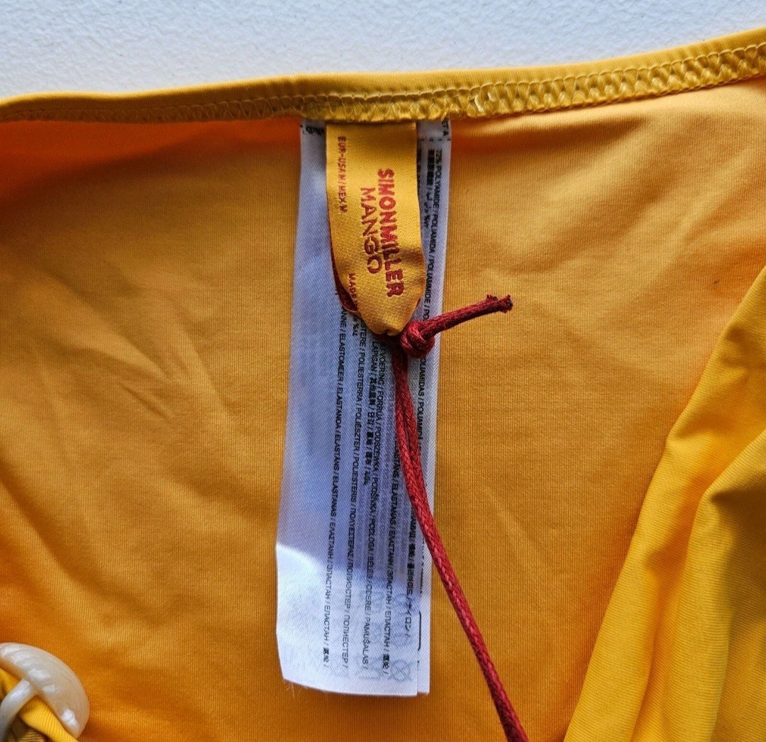 Mango X Simon Miller Bikini Swim Bottom Classic Shell Yellow Medium NWT