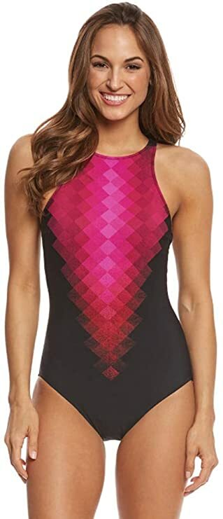 NWT PROFILE SPORT BY GOTTEX Techno High Neck One Piece S772-L041 Size – 14