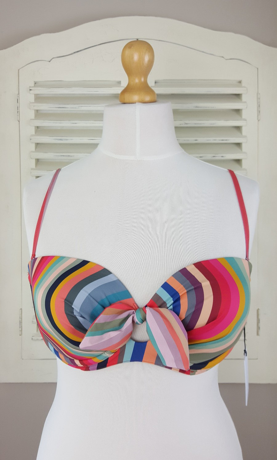 Paul Smith Women’s Swirl Bandeau Bow Bikini Top with Detachable Straps (XL) #2