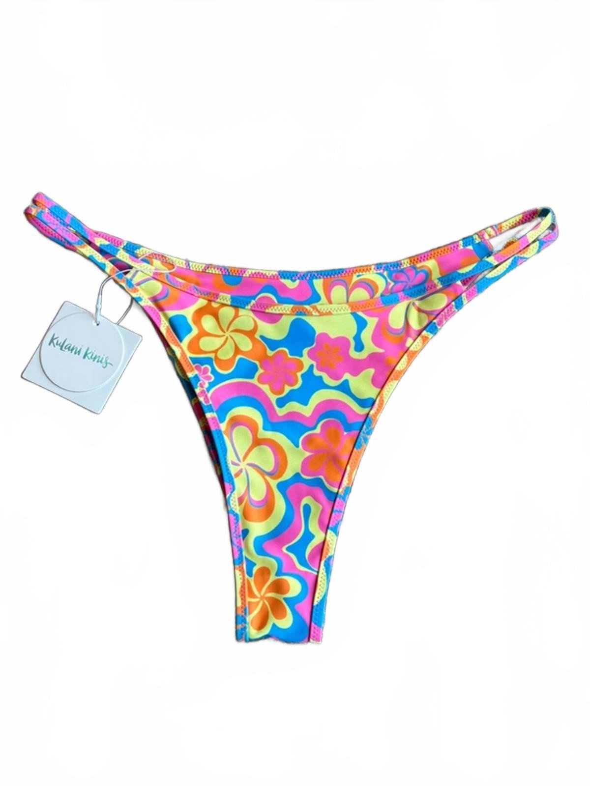 Kulani Kinis Cheeky bikini bottoms Lovey Dovey Multi Flower Pattern XL UK 14