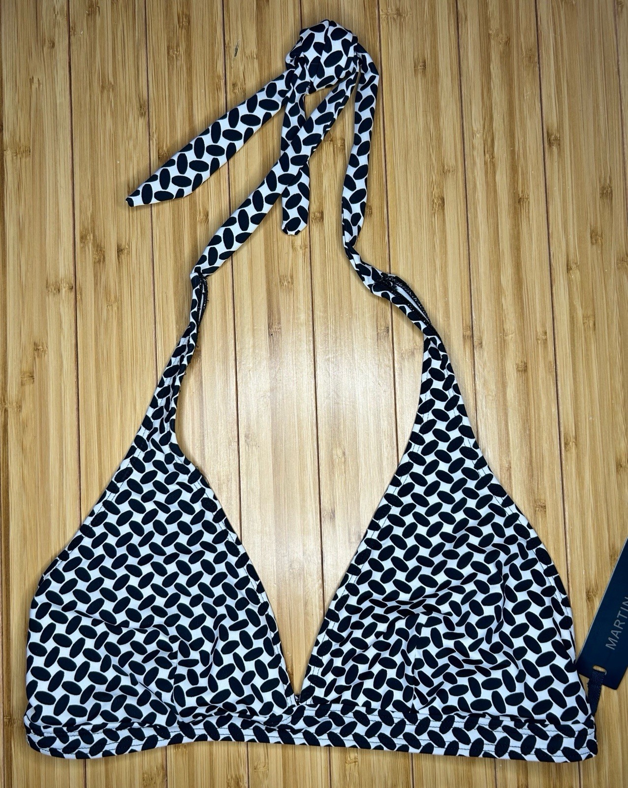 Malia Mills Swimsuit 2 Piece Top Size 38 Bottom Size 12 Black & White NWT