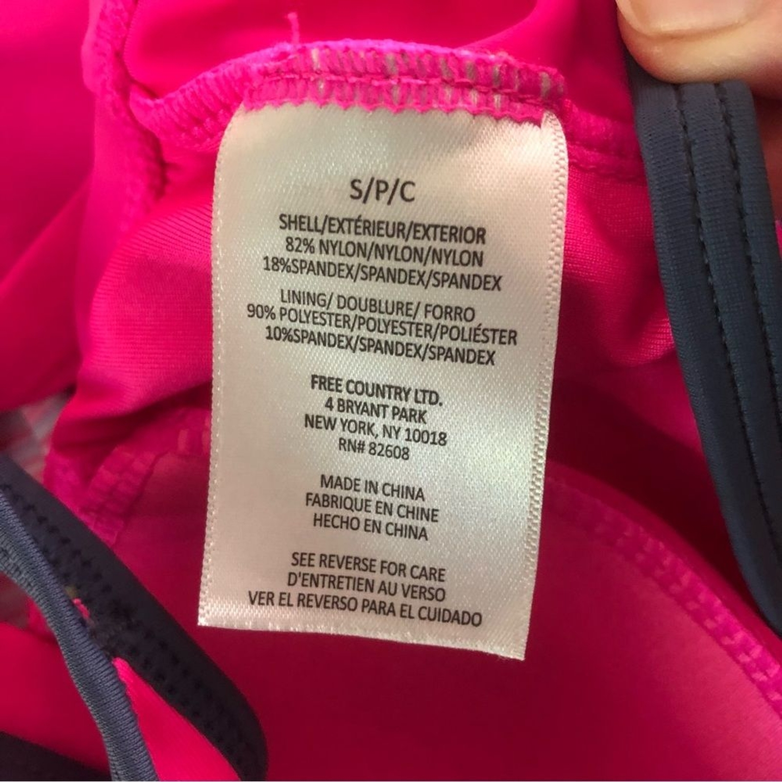 Free Country Reflective Space Dye Blouson Tankini Top Swim Hot Pink NWT Small