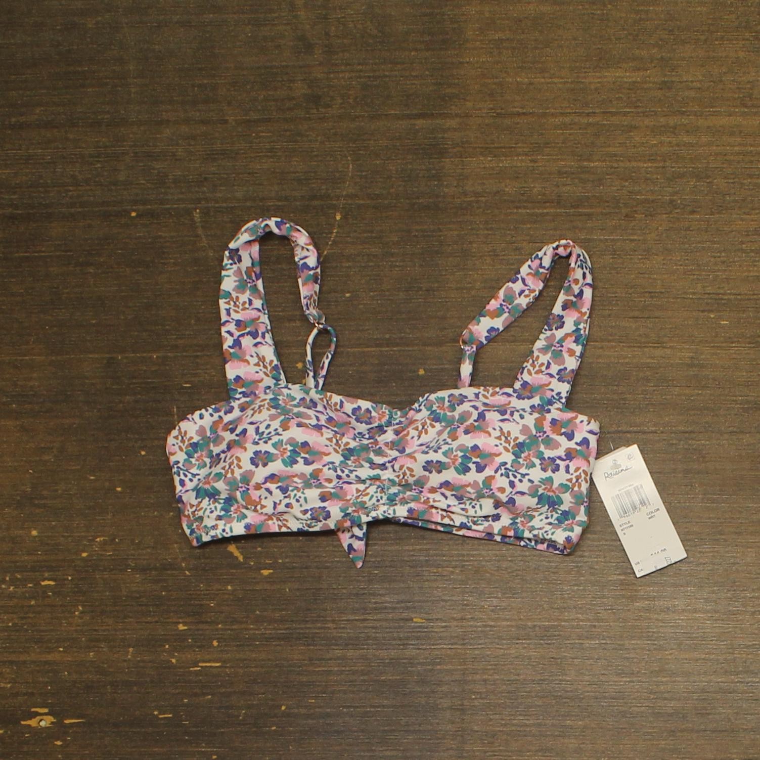 raisins Juniors Beachy Printed Bralette Bikini Top N711109 Purple Multi S