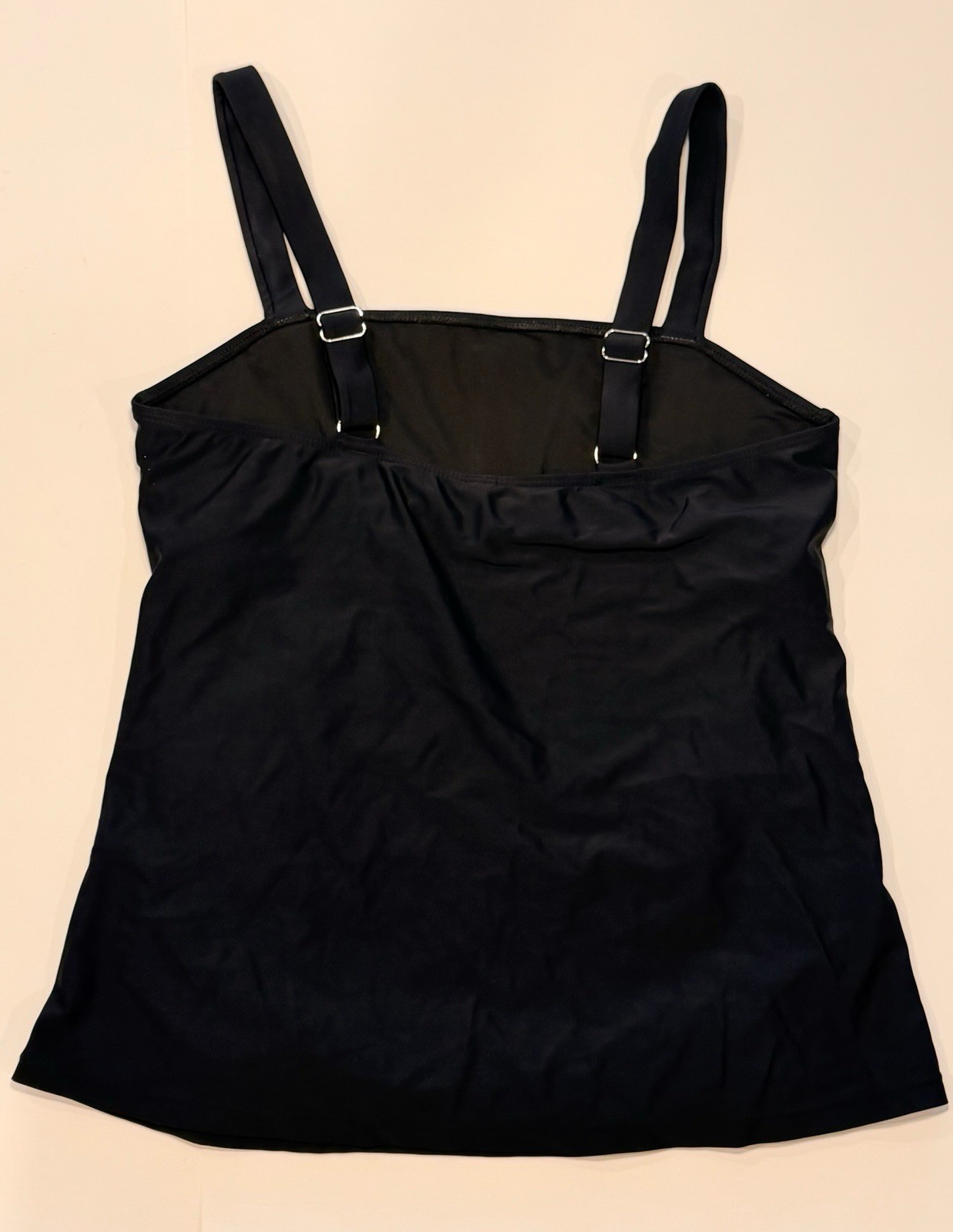 Yonique womens M Ruched tankini top no bottom loose fit swim top modest tank top