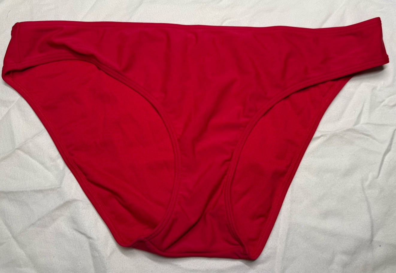 ❤️Hollister Red Bikini Bottom with Gold Nameplate Y2K Swim Style Size XL