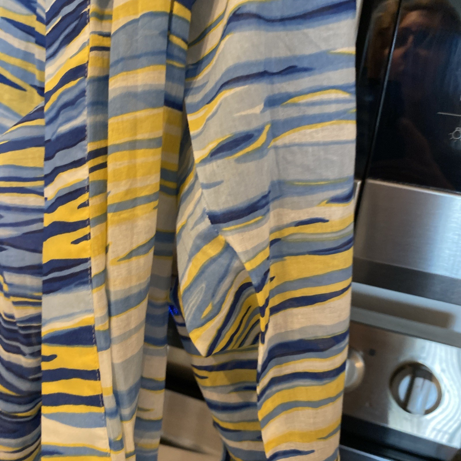 J MLAUGHLIN KIRA COVER UP SIZE MEDIUM SUNSET BLUE YELLOW WHITE RTO 158.00